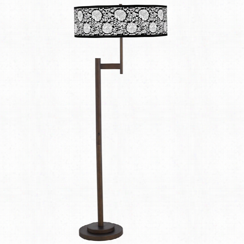 Contemporary Blossom Parker Light Blasetr␞ Bronze Seedling Floor Lamp