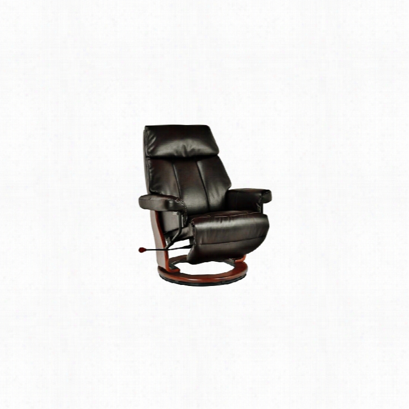 Contemporary Bre N Ton Augusta Java Faux Leather Recliner