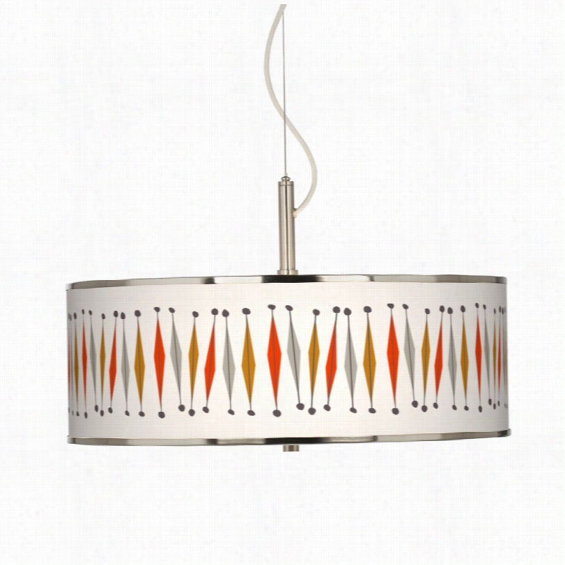 Contemporary Brushed Steel With Tremble Shade Modetn Ragnaf Pendant Light