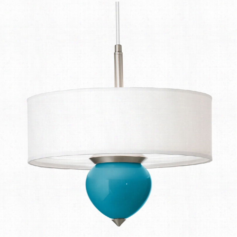 Contemporary Caribbean Modern 16-inch-w Blue Sea Pendant Chandelier