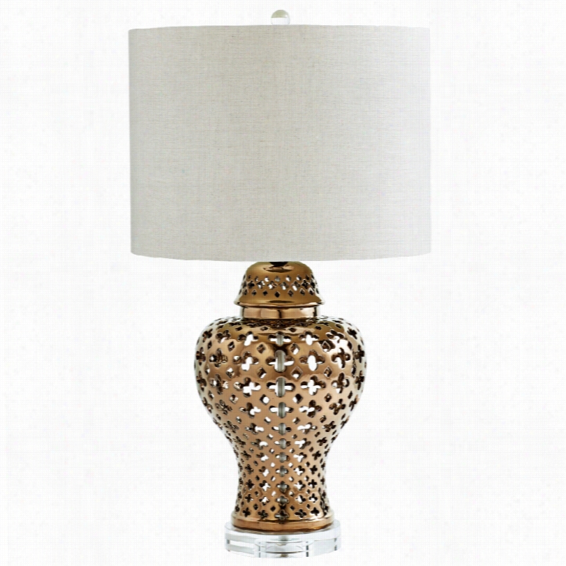 Contemporary Casablanca Modern Bronze Cdramic 27-inch-h Table Lamp