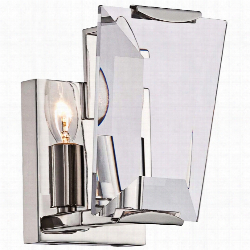 Contemporary Fortress  Aurora Polished Nickel  7 34-nch-h Wall Sconce