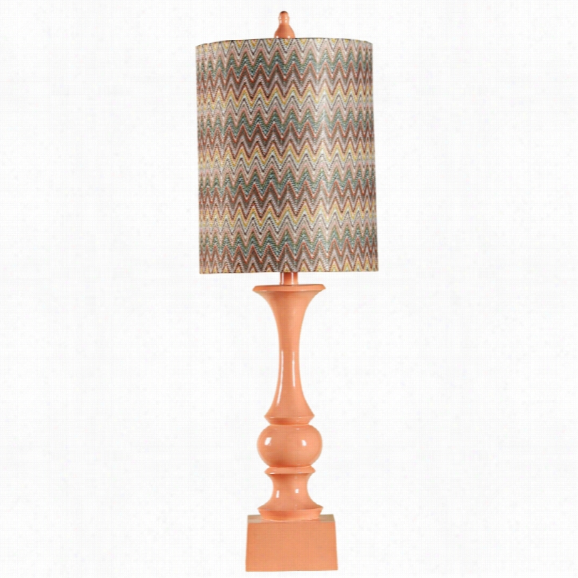 Contemporary Chevron Zig Zag Butternut Squash 31 1/2-inch-h Table Lamp