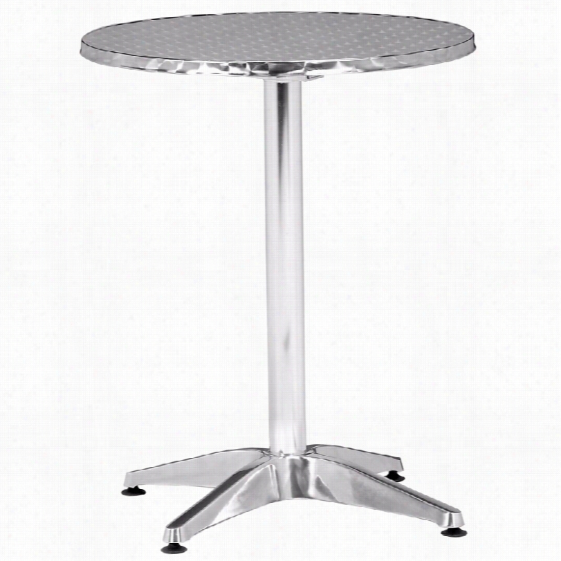 Contemporary Christabbel Round Zuo Outdoor Folding Table -23 1/2-inches-w