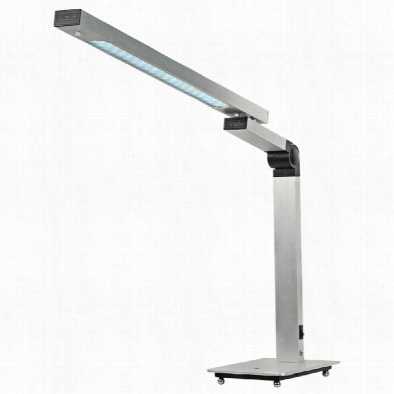 Coontemporry Christine Brushed Aluminum 16-inch-h Led Desk Lamp