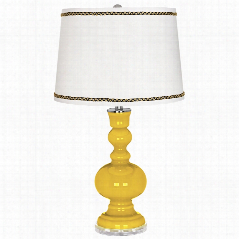 Contemorary Citrus Apothecary 30-inch-h Table Lamp  With Ric-rac Trim