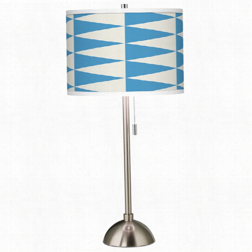 Cotnemporary Coastal Pennant Gilee Brushed Steel 28-inch-h Table Lamp