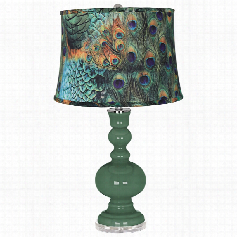 Contemporary Color + More Print Shade Apothecary 30-inch-h Table Lamp