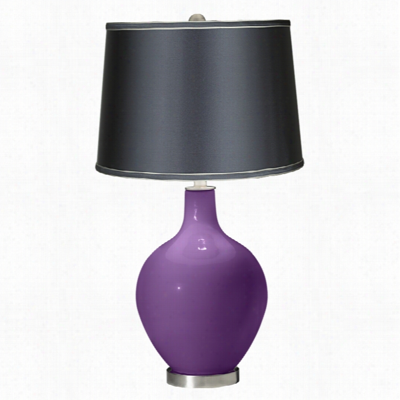 Contemporary Color Plus Purple With Gray 28 12/-inch-h Tablw Lamp