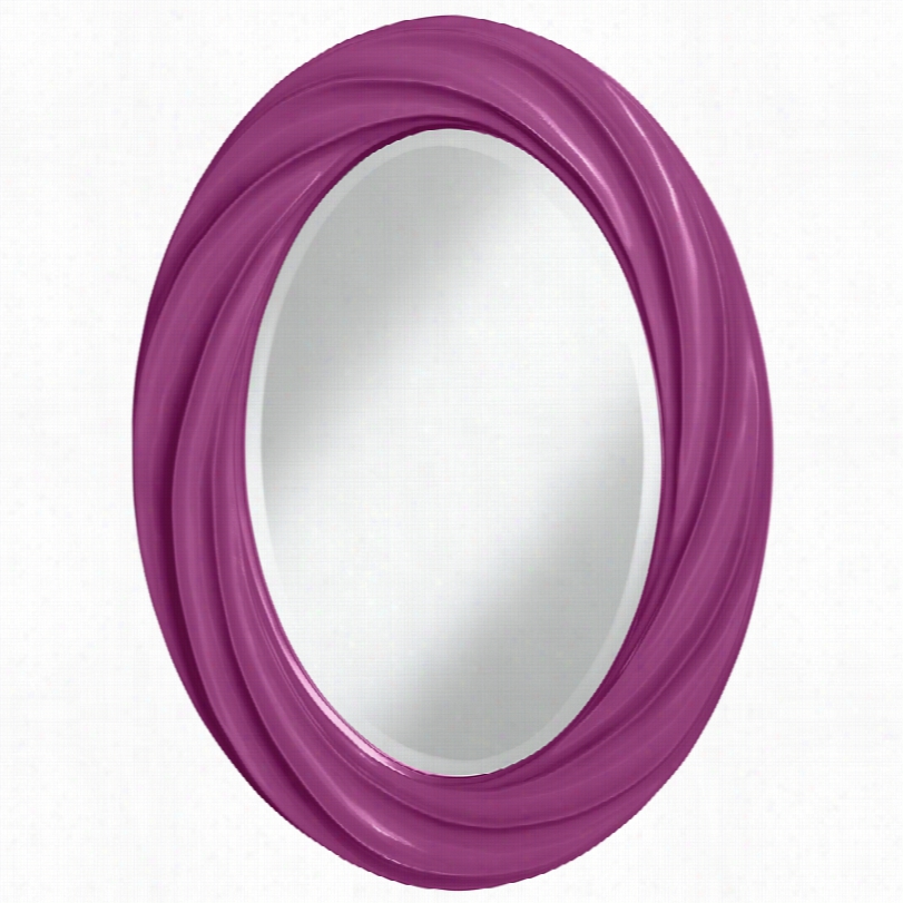 Contemporary Color Plus Verve Violet Ovwl Twist Wall Mirror-22x30