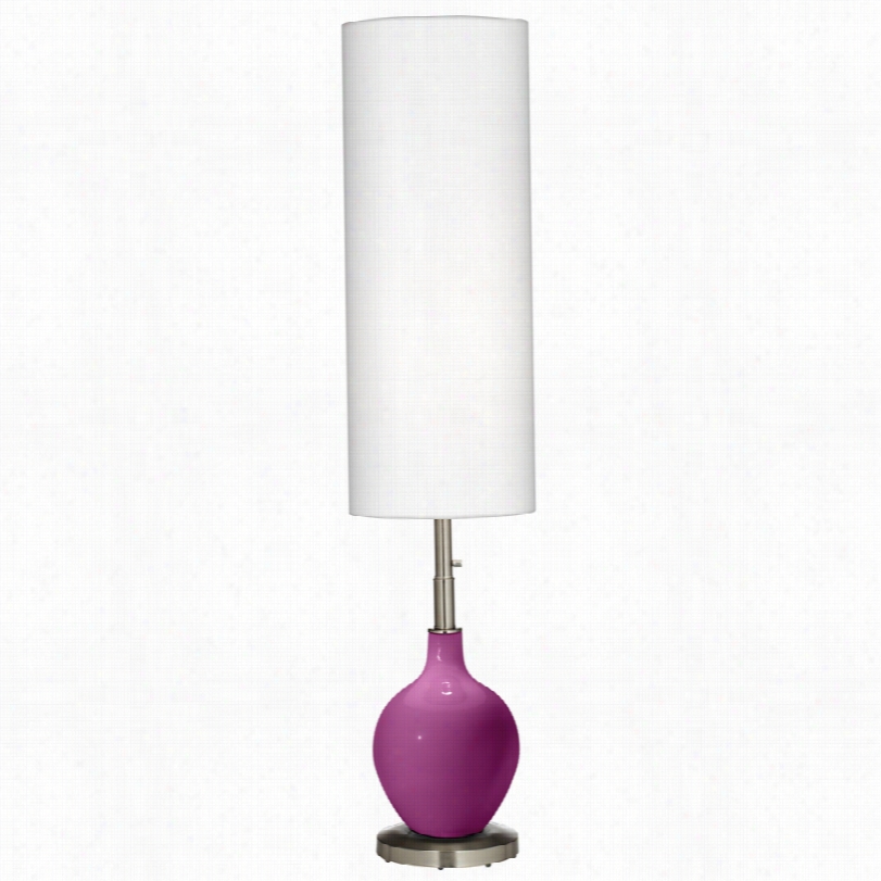 Contemporary Color Plus Verve Violet Stee L Moddern Ovo Floor Lamp