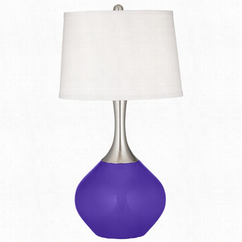 Contemporary Color Plu Sviolet 31-inch-h Spencer Table Lamp