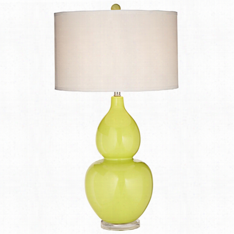 Contemporary Contempo Lime Green Ceramic 33-inch-hh Table Lamp