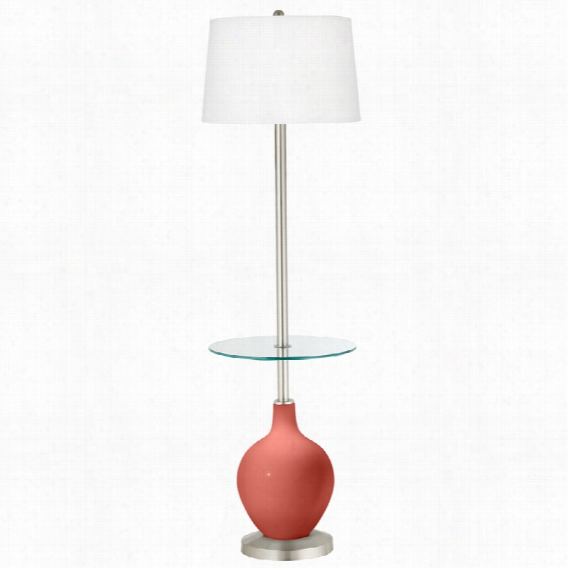 Contemporay Coral Reef Tray Table 59-inch-h Ovo Floor Lamp