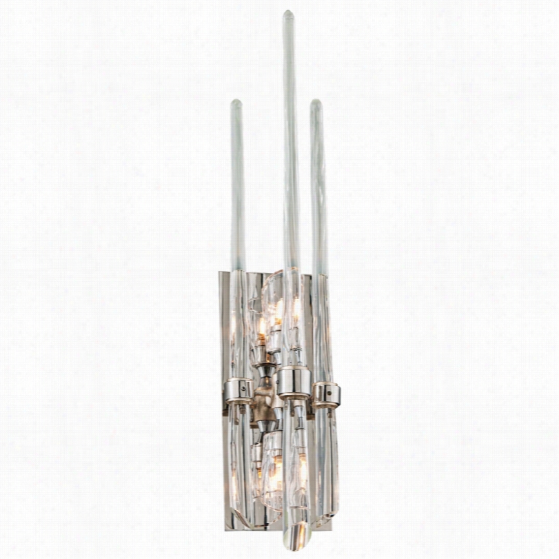 Contempo Rary Corbett Chill Modern Silver Leaf Glass Spears Wall Sconce