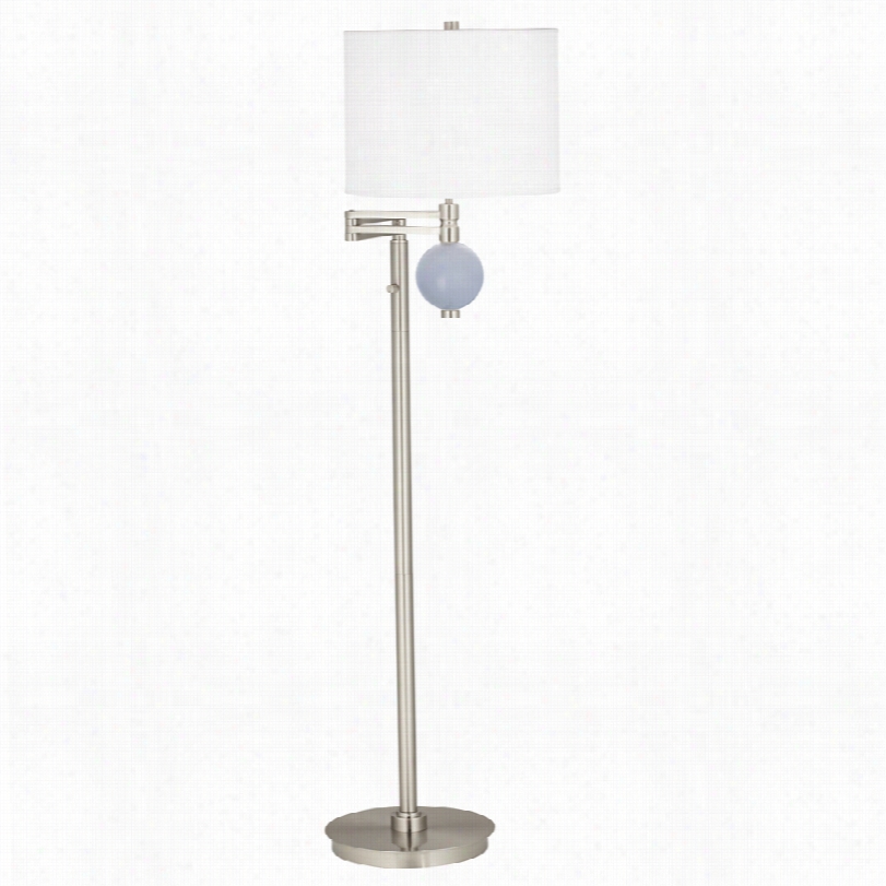 Contemporary Cosmmos Blue Niko 58-inch-h Swing Armfloor Lamp
