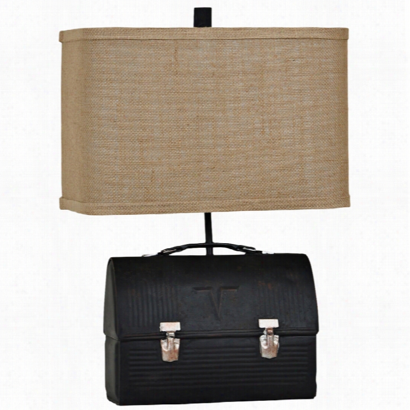Contemporary Crestview Collection Lunch Box Antique Black Table Lamp