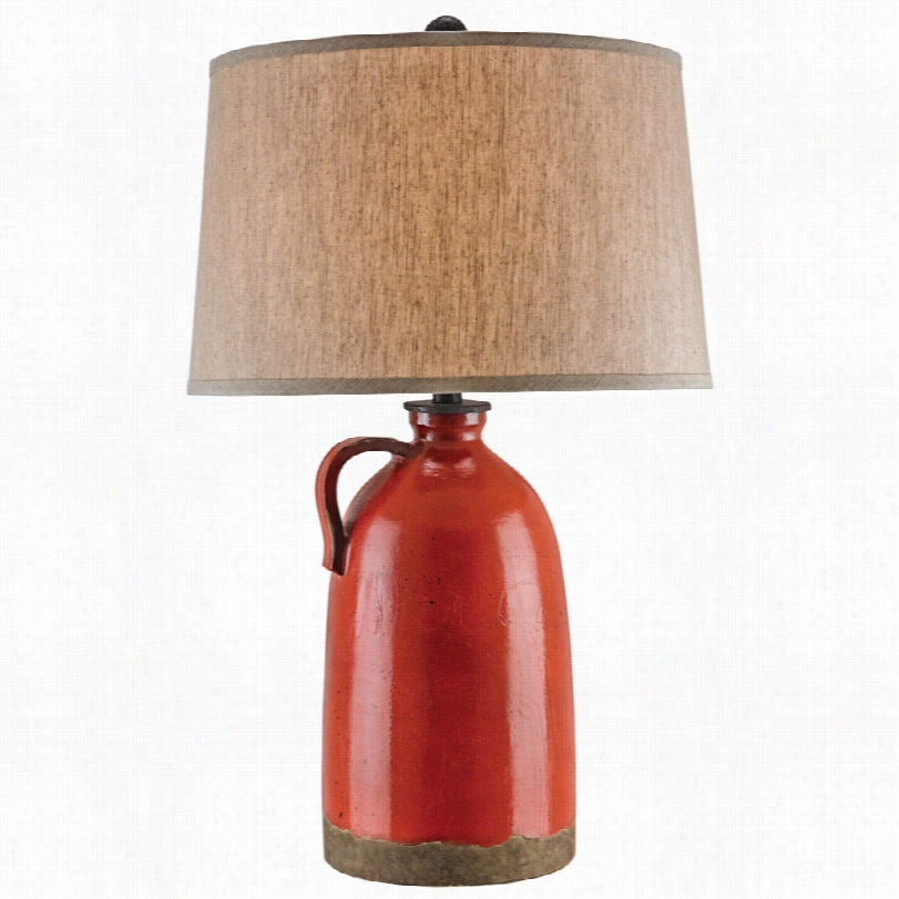 Contemporary Cu Rrey And Company Burnham Baltik Red 29-inch-h Table Lamp