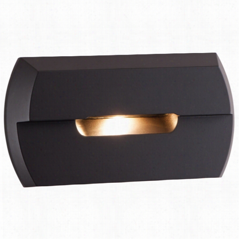 Contempoary Deep Bronze Led Rectangular 4 3/4-inch-w Step  Light