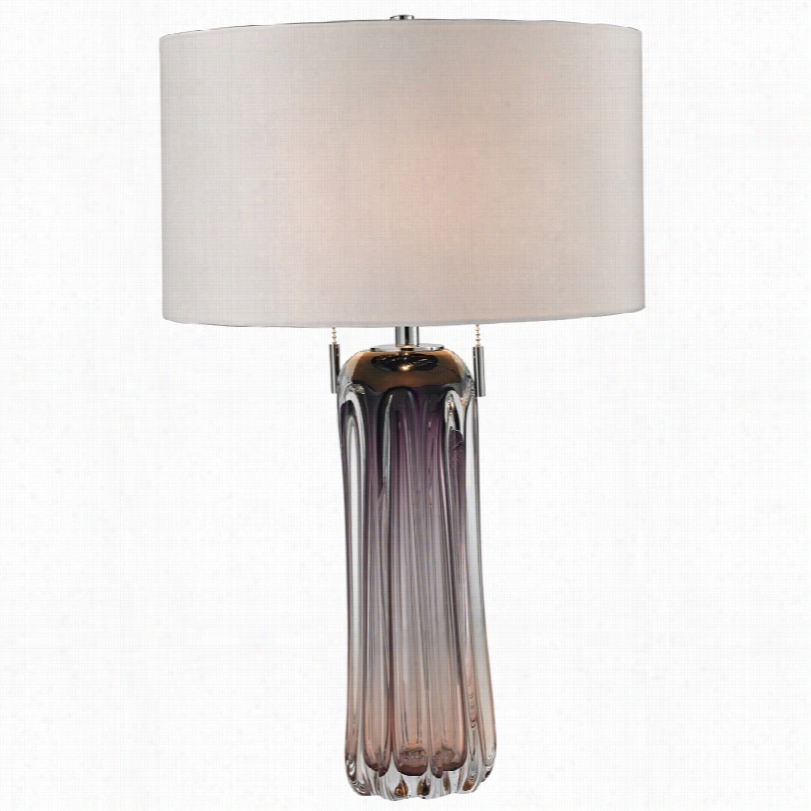 Contemporary Dimond Ferrara Purple Blown Glass 25-inch-h Table Lamp