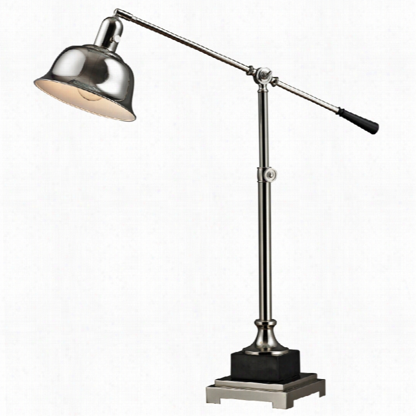 Contemporary Dkond Freemanburg Polihsed Nickel Adjustable Desk Lamp