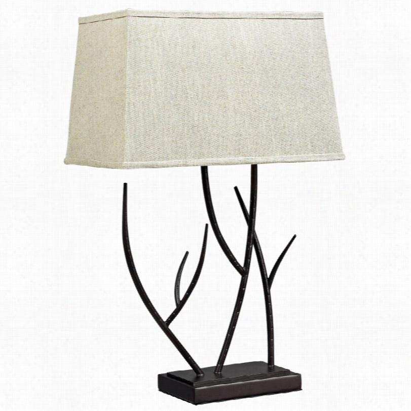 Contemporray Dimond Winter Aged Bronzetable Lamp