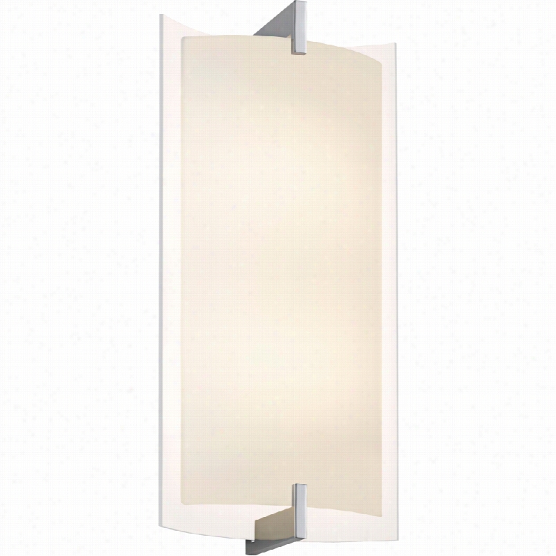 Contemporary Double Rc 12 11/2""h Poliseh Chrome Led Wall Sconce