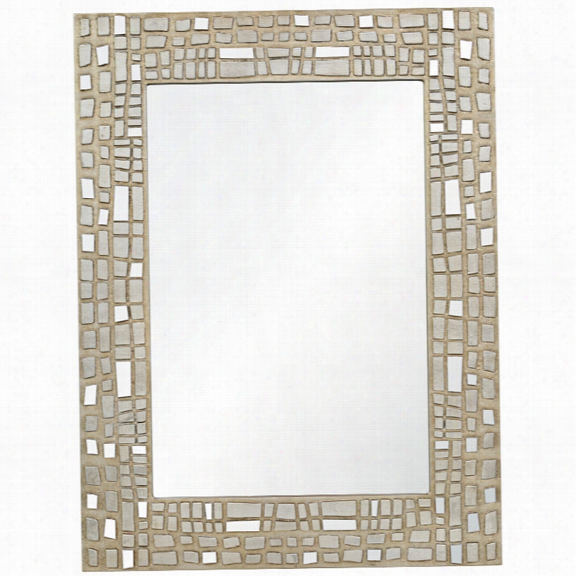 Contemporary Duc Hamp Mosaic Style Rectangle Wall Mirror-30x40