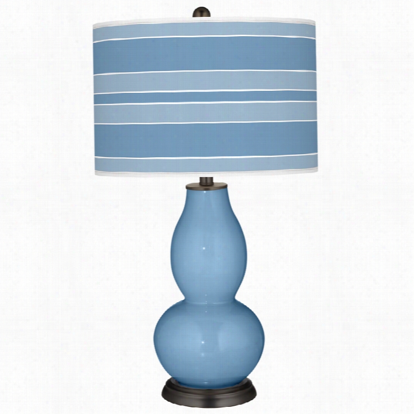 Cotnemporary Duks Bblue With Be Enough Uble Gourdd Glass Color Plus Table Lamp