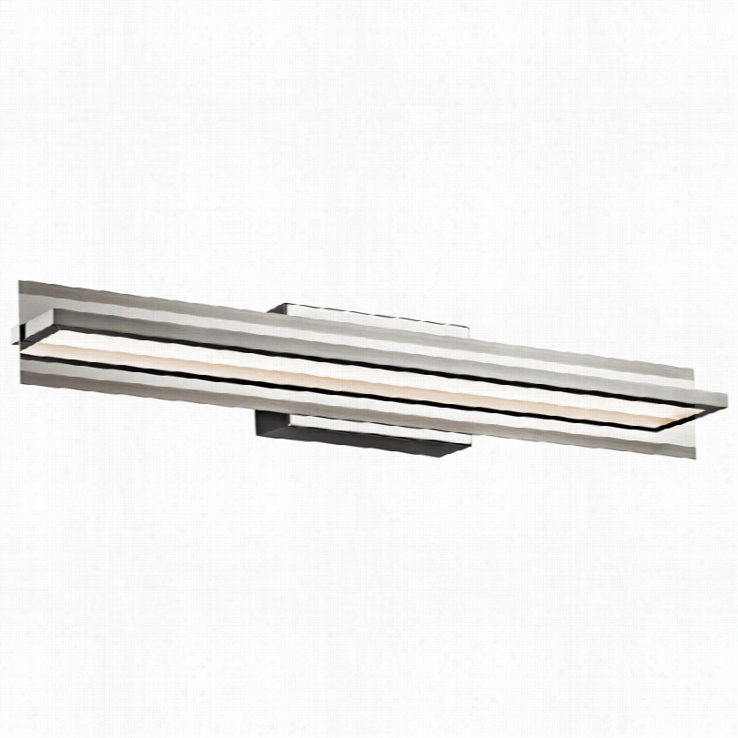 Contemporary Elan Rissel Satin Nickel 30i-nch-w Led Bath Light