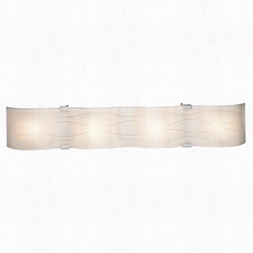 Contemporary Elan Unullaa Contemporary 4-light Whheel-cut Glass Bath Light