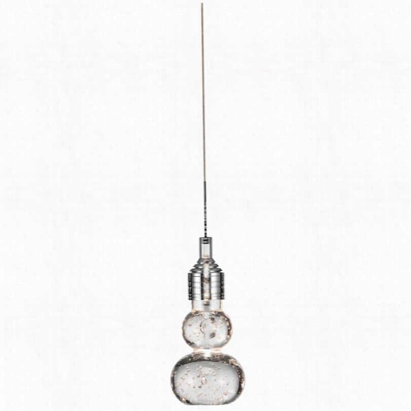 Contemoorary Elan Xela Chrome And Crystal Led 3 1//4-inch-w Mini Pendant