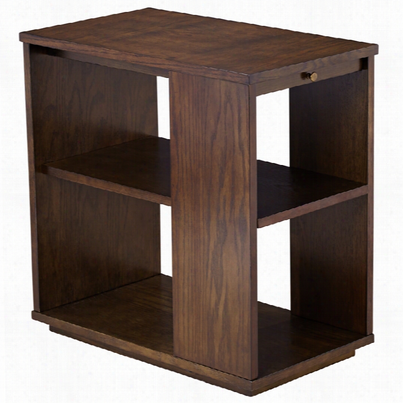 Contemporary Ellingr Oh Chocolate 2 Shelves Chairside Table