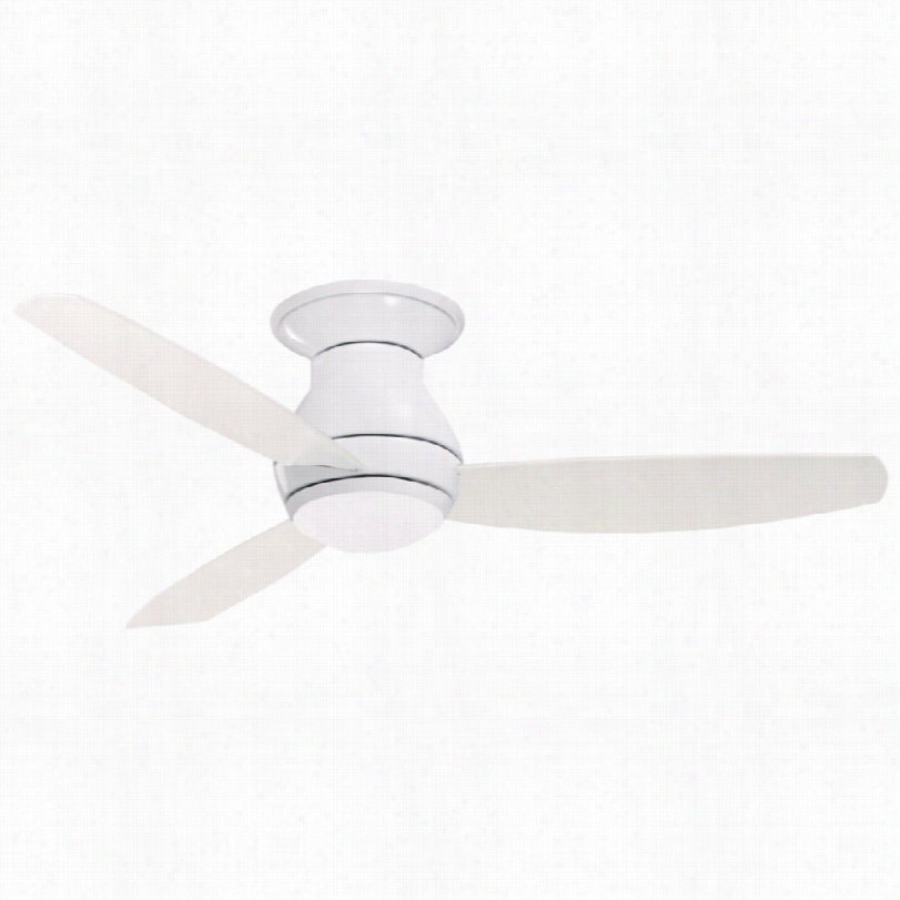 Contemporary Emerson  Curva Sky Hugger Ceiling Fan - 52"" White