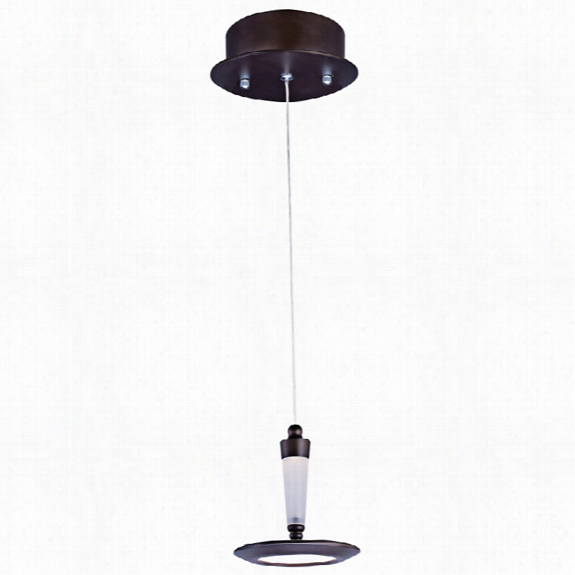 Contemporary E T 2 Hilite Edge-lit 1-light Led Broonz Pendant