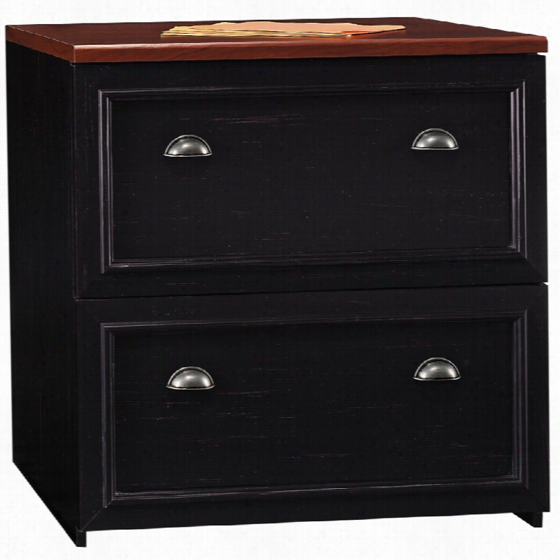 Contemporary Fairview Antique Black Two-ton E Lateral File Cabinet