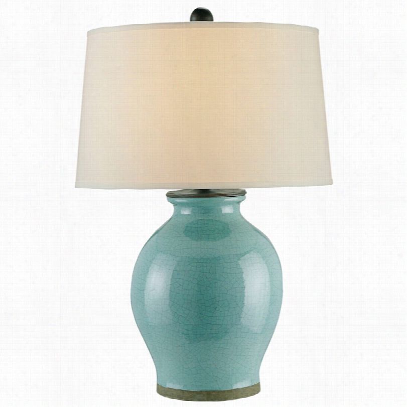 Contemporary Fittleworth Robin's Egg Blue Currey And Company Table Lamp