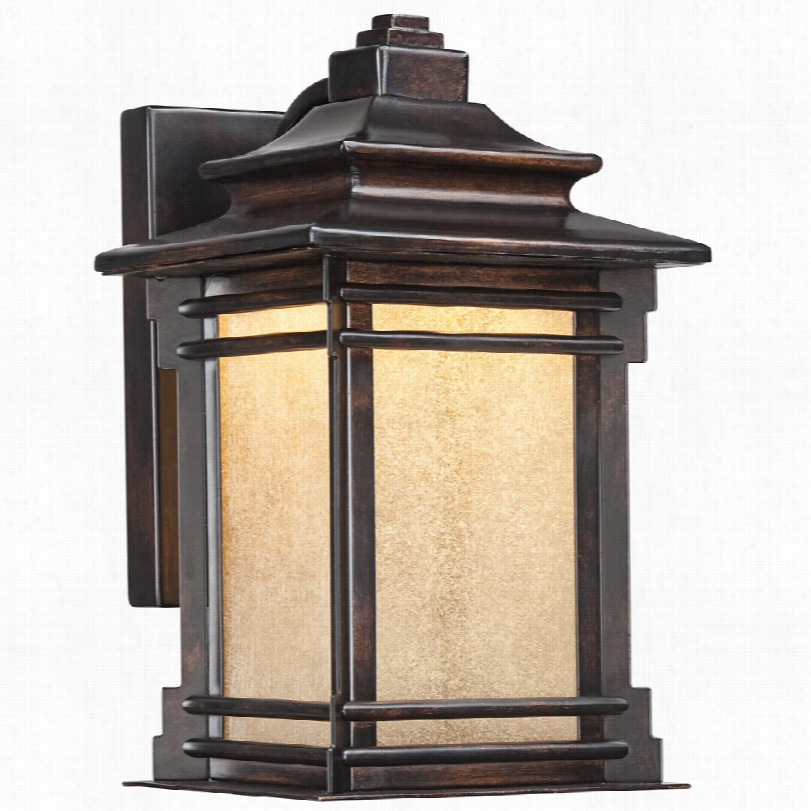 Contemporary Franklin Iron Works  Hickory Point Bronze 12-inch-h Led Light