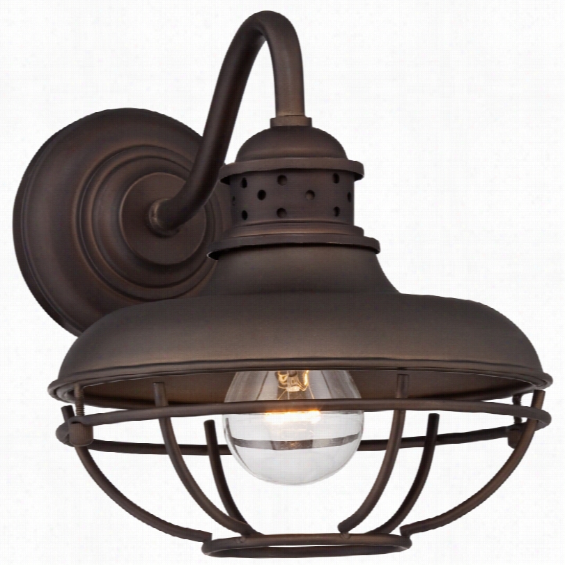 Contemorary Franklin Park Metal Cage Outdoor 9-inch Wall Light