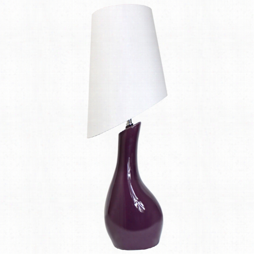 Cotemporaryf Ulford Curved Purple Ceramic 281/2-inch-h Table Lamp