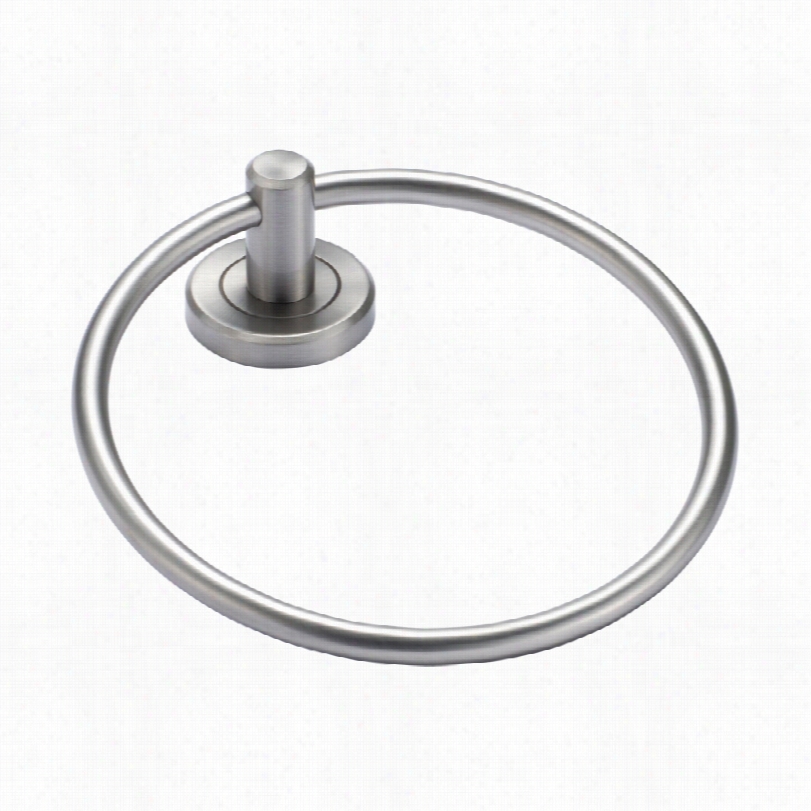 Contemporary Gatco Latitude I Isatin Nickel Contemporary Towel Ring