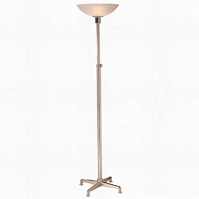 Contemporary Genesis Polished Nickel Adjustable Torchiere Floor Lamp