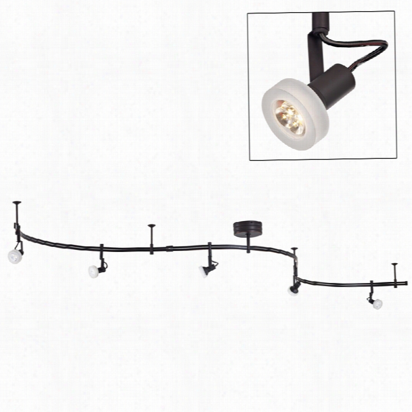 Contemoprary George Kovacs Led Bronze 5-light Flexible Track Kit