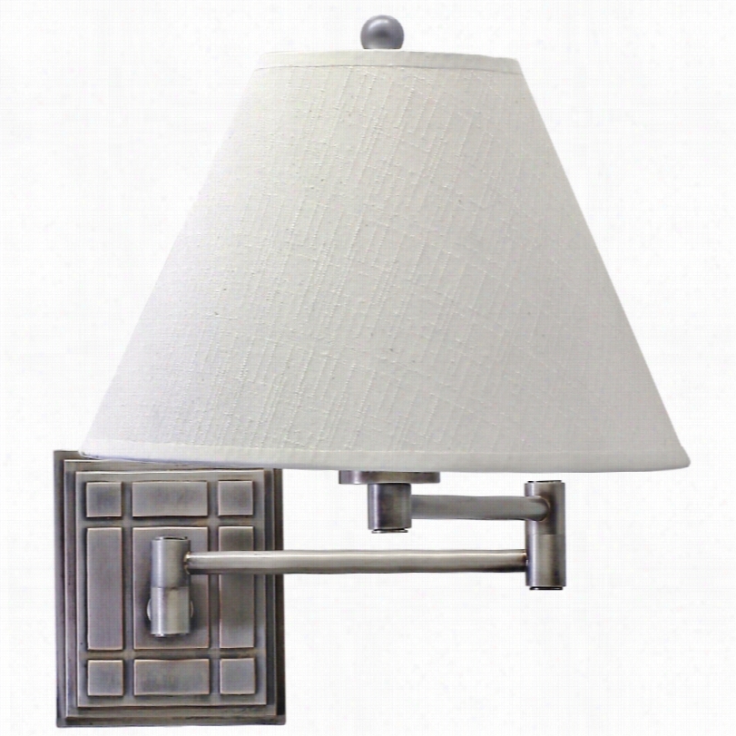 Contemporary Grid Panel Siver 15-inch-h  Modern Plug- In Walllamp