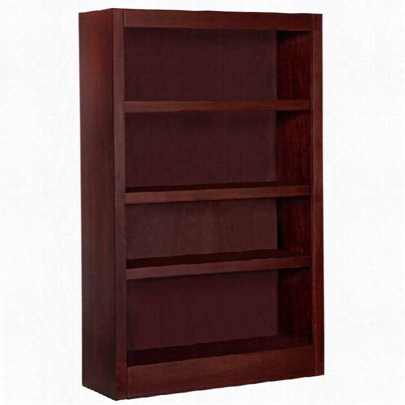 Contemporary Grundy Cherry Single-wi De 4-shelf Bookcase