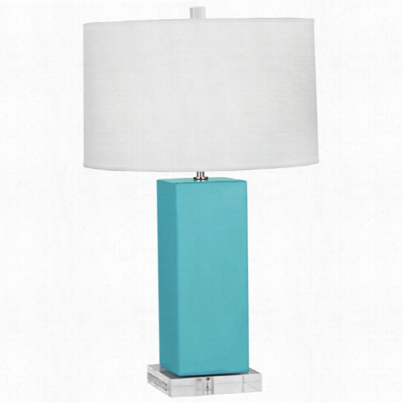 Contemporar Yharvey Egg Blue Cear Mic 33-incg-h Robert Abbey Table Lamp