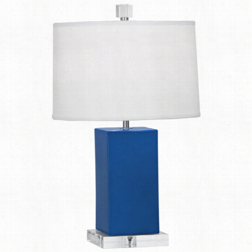 Contemporary Harvey Marine Glazed Ceramic 19 1/4-inch-h Accent Lamp