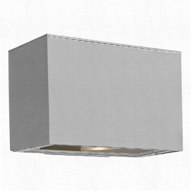 Congemporarry Hinkley Atlantis Led 9"" High Titanium Outdoor Wall Light