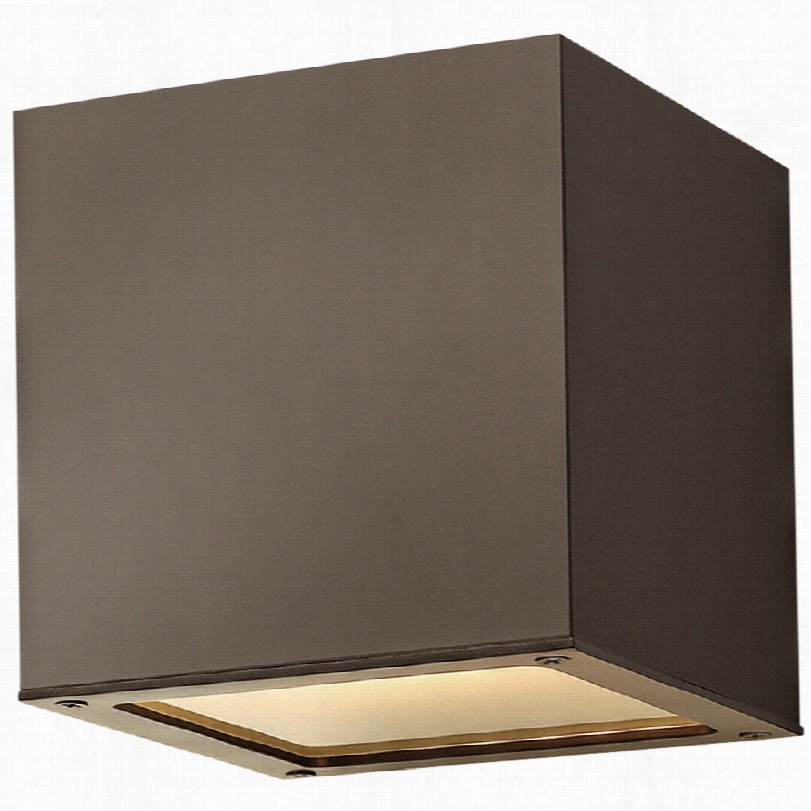 Contemporary Hinkley Kube Contemporary Bronze 6-inch-w Wall Lgiht