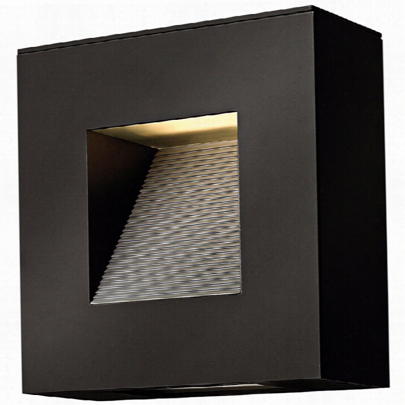 Contemporary Hinkley Luna Modern Satin Black 9~inch-h Outdoor Wall Light